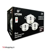 ظروف 6 تکه استیل لایف اسمایل